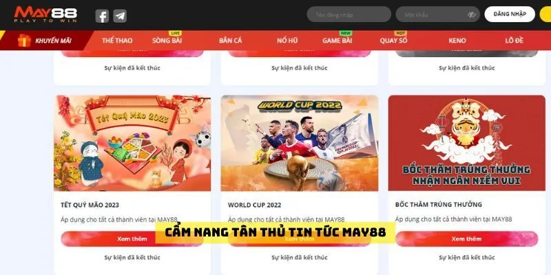 Cẩm nang tân thủ tin tức May88