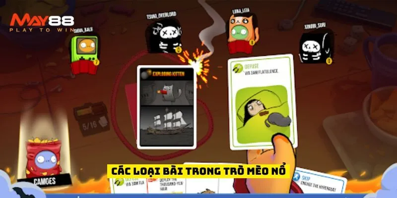 Các loại bài trong trò mèo nổ